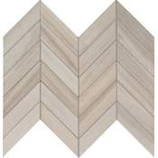 Ackland Gardenpark - 12" x 15" Porcelain Wood Look Chevron Mosaic Tile - Matte Visual - Sold by Carton (10 SF/Carton) Chiffon Ash