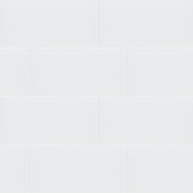 Ackland Linea - 12" x 24" Ceramic Solid Floor and Wall Tile - Glossy and Polished Visual - Sold by Carton (16 SF/Carton) Blanca