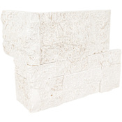 Ackland 9 in. x 18 in. Splitface Limestone Stacked Stone Ledger Corner Wall Tile - Sold by Carton (4.5 SF/Carton) Montara Ivoria