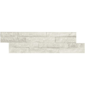 Ackland 4-1/2" x 16" Marble Hardscape Wall Tile - Splitface Marble Visual - Sold by Pallet (360 SF/Pallet) Auric White