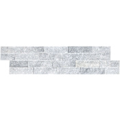 Ackland Celestine 6 in. x 24 in. Splitface Marble Stacked Stone Ledger Panel Wall Tile - Sold by Carton (6 SF/Carton) Fog