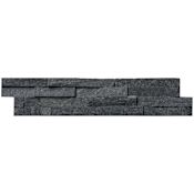 Ackland 6 in. x 24 in. Splitface Quartzite Stacked Stone Ledger Panel Wall Tile - Sold by Carton (6 SF/Carton) Charcoal Ridge