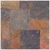 Ackland 16" x 16" Stone Solid Floor and Wall Tile - Honed and Textured Visual - Sold by Carton (16 SF/Carton) Autumn Fusion