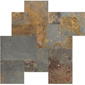 Ackland 16" x 16" Block Random Floor and Wall Tile - Textured Visual - Sold by Pallet (320 SF/Pallet) Sierra Gold