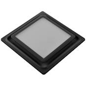 Aero Pure Designer Series 110 CFM 0.9 Sone Ceiling Mounted Energy Star Certified Bath Fan with Dimmable LED Lighting, Nightlight, and Square on Square Design Farmhouse Black