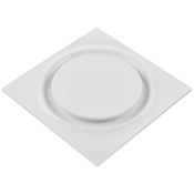 Aero Pure Designer Series 80 CFM 0.4 Sone Ceiling Mounted Energy Star Certified Bath Fan with Round on Square Design White