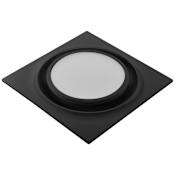 Aero Pure Designer Series 80 CFM 0.3 Sone Ceiling Mounted Energy Star Certified Bath Fan with LED Lighting and Round on Square Design Farmhouse Black