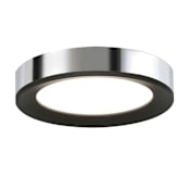 AFX Alta Single Light 16" Wide Integrated LED Flush Mount Drum Ceiling Fixture Black / Chrome
