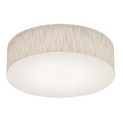 AFX Anton 15" Wide Flush Mount Drum Ceiling Fixture Jute