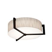 AFX Apex 2 Light 15" Wide Flush Mount Drum Ceiling Fixture with Laminated Shade Espresso