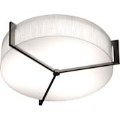 AFX Apex 17" Wide LED Flush Mount Drum Ceiling Fixture Espresso