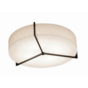 AFX Apex 21" Wide LED Flush Mount Drum Ceiling Fixture Espresso