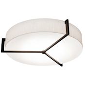 AFX Apex 3 Light 22" Wide Flush Mount Drum Ceiling Fixture Espresso