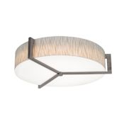 AFX Apex 28" Wide LED Flush Mount Drum Ceiling Fixture Weathered Grey / Jute / White