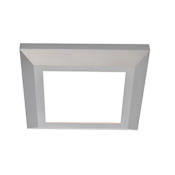 AFX Atlas Single Light 27" Wide Integrated LED Flush Mount Square Ceiling Fixture Satin Nickel