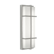 AFX August 20" Tall LED Outdoor Wall Sconce with White Acrylic Shade Painted Nickel / White