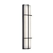 AFX August 36" Tall LED Outdoor Wall Sconce with White Acrylic Shade Black / White