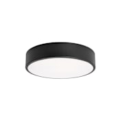AFX Bailey 12" Wide Flush Mount Drum Ceiling Fixture Black