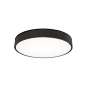 AFX Bailey 14" Wide Flush Mount Drum Ceiling Fixture Black