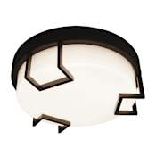 AFX Beaumont Single Light 12" Wide Integrated LED Outdoor Flush Mount Drum Ceiling Fixture / Wall Sconce Textured Bronze
