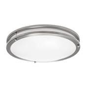 AFX Carlisle 14" Wide LED Flush Mount Bowl Ceiling Fixture Satin Nickel