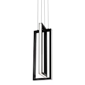 AFX Cole 2 Light 6" Wide LED Suspension Multi Light Pendant Black