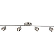 AFX Core 4 Light 36" Wide LED Fixed Rail Linear Ceiling Fixture Satin Nickel