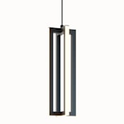 AFX Cass 12" Tall LED Mini Pendant Black