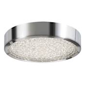 AFX Diamonds 13" Wide LED Flush Mount Drum Ceiling Fixture Polished Chrome