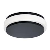 AFX Eris 10" Wide LED Flush Mount Drum Ceiling Fixture Black