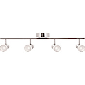 AFX Gage 4 Light 31" Wide LED Fixed Rail Ceiling Fixture Polished Chrome