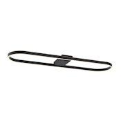 AFX Glo 12" Wide LED Semi-flush Linear Ceiling Fixture Black