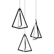 AFX Gianna 28" Wide LED Multi Light Pendant Black