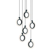 AFX Halo 18" Wide LED Multi Light Pendant Black