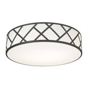 AFX Haven 3 Light 17" Wide Flush Mount Drum Ceiling Fixture Black