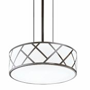 AFX Haven 13" Wide LED Pendant Satin Nickel