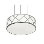 AFX Haven 21" Wide LED Pendant Satin Nickel / White