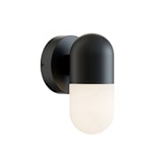 AFX Irvine 8" Tall LED Outdoor Wall Sconce with Frosted Glass Shade Black