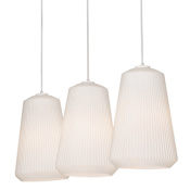 AFX Isla 3 Light 48" Wide Linear Pendant White