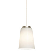 AFX Joanna 5" Wide Mini Pendant Satin Nickel