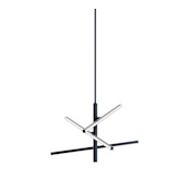 AFX Knoll 24" Wide Abstract Multi Light Pendant Black