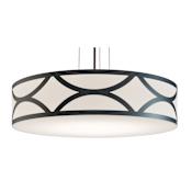 AFX Lake 4 Light 30" Wide Pendant Black / White