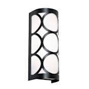 AFX Lake 2 Light 12" Tall Wall Sconce with White Acrylic Shade Black / White