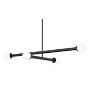 AFX Lane 36" Wide Multi Light Pendant Black