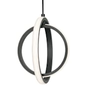 AFX Lock 2 Light 9" Wide LED Mini Pendant Black