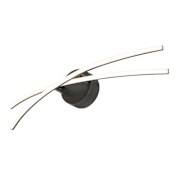 AFX Lock 2 Light 24" Wide LED Bath Bar Black