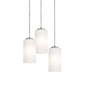 AFX Leo 3 Light 36" Wide Linear Pendant Satin Nickel