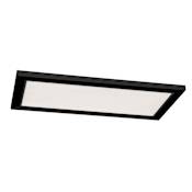 AFX Lugano 24" Wide LED Flush Mount Ceiling Fixture with Edge-Lit Panel Black
