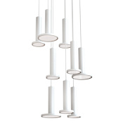 AFX Luna 24" Wide LED Multi Light Pendant White