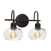 AFX Laney 2 Light 15" Wide Vanity Light Black